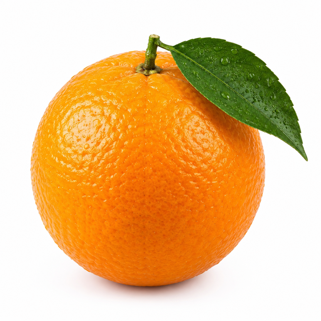 A single fresh orange